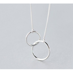 sterling silver interlocking circle necklace