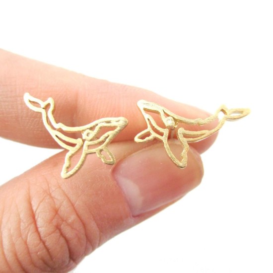 whale cutout earrings