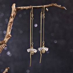 dangling bee earrings