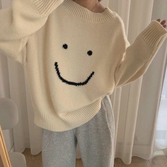 all smiles oversized sweater