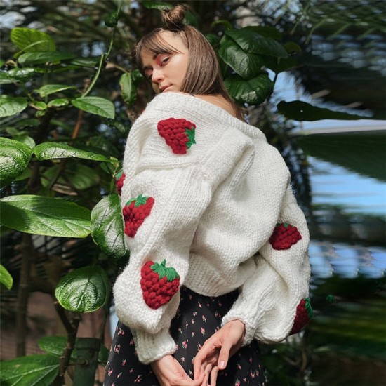 strawberry sugar knitted cardigan